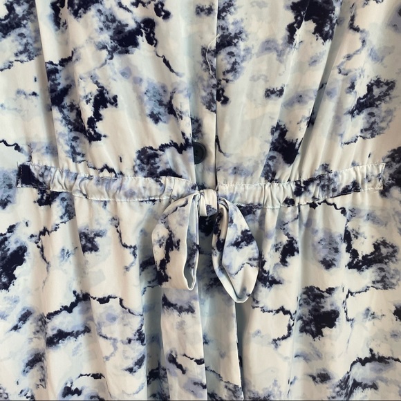 NWT Rock & Republic Dress L Blue White Tie Die - Picture 5 of 11